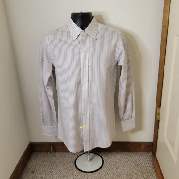 Brooks Brothers Men's Striped Dress Shirt - Size (14.5) - Excellent Condition - Picture 1 of 8